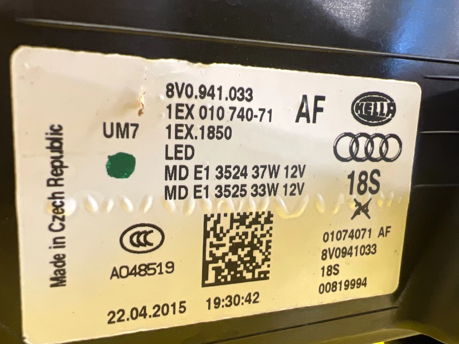 Reflektor Lampa Lewa Przednia Audi A3 8V Full Led 8V0941033 Autolamps 3 Reflektor Lampa Lewa Przednia Audi A3 8V Full Led 8V0941033