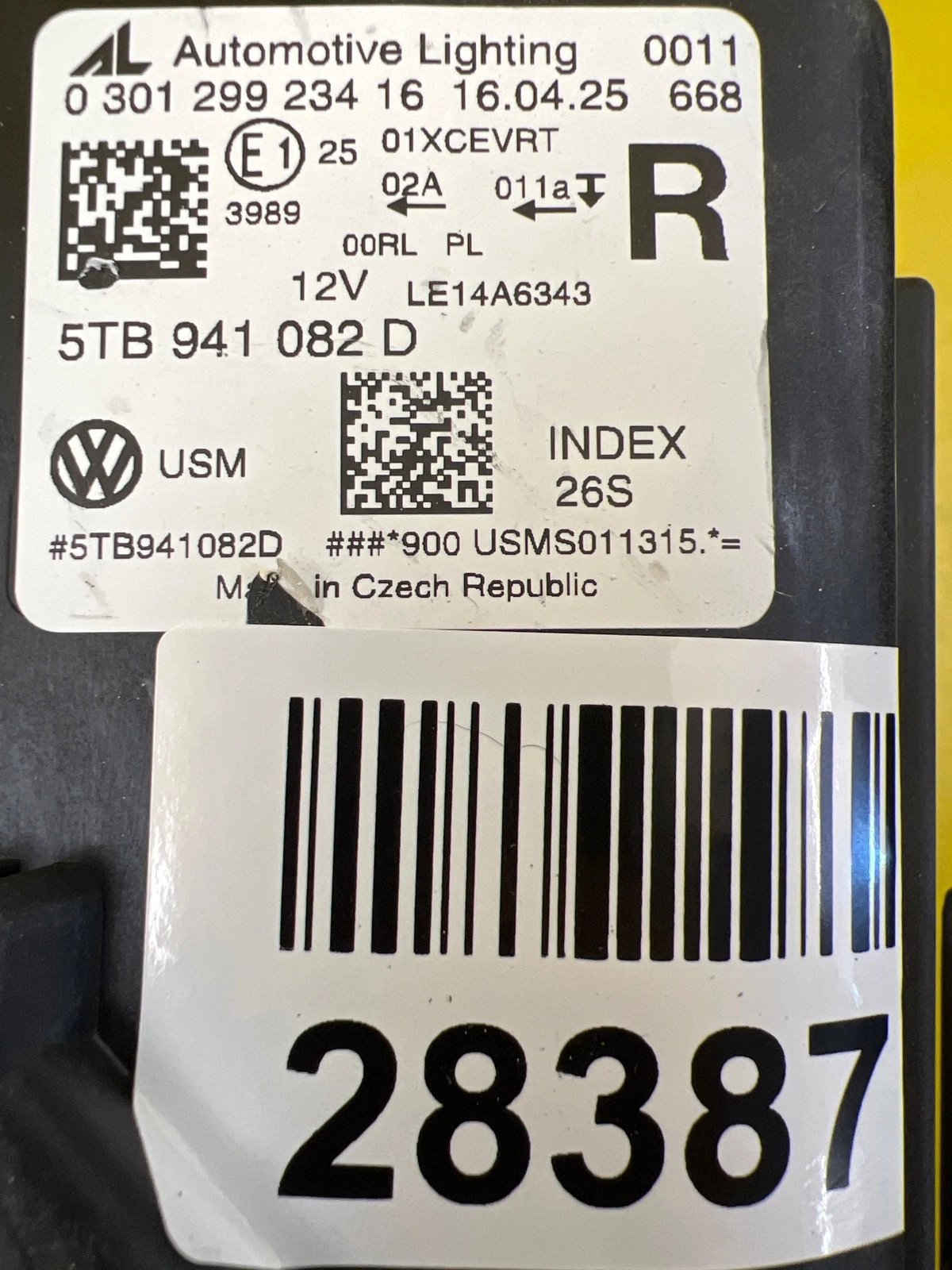 Reflektor Lampa Prawa Przednia VW Touran III Full Led 5TB941082D Autolamps 2 Reflektor Lampa Prawa Przednia VW Touran III Full Led 5TB941082D