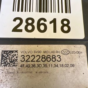 Reflektor Lampa Prawa Volvo SV90 S90 V90 Mid Led 32228683