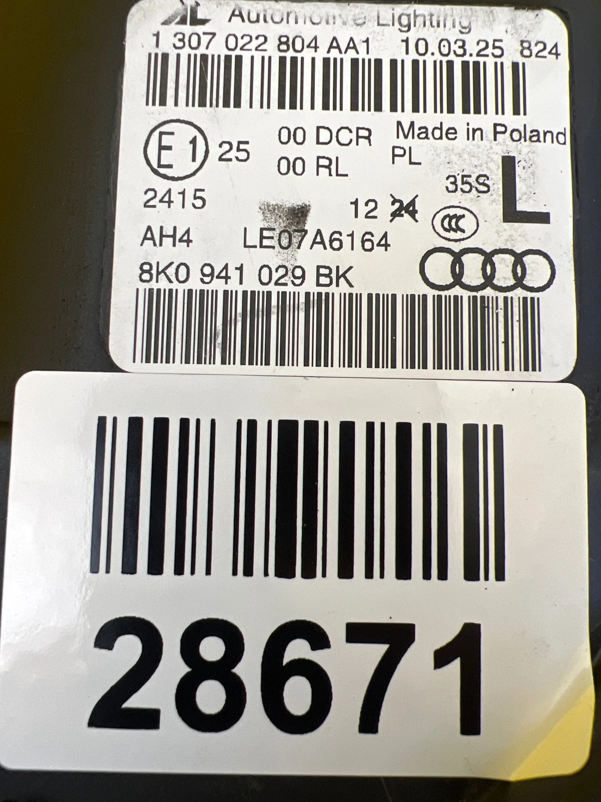 Reflektor Lampa Lewa Audi A4 B8 8K0 08-12 Bi-Xenon Skrętny 8K0941029BK Autolamps 2 Reflektor Lampa Lewa Audi A4 B8 8K0 08-12 Bi-Xenon Skrętny 8K0941029BK