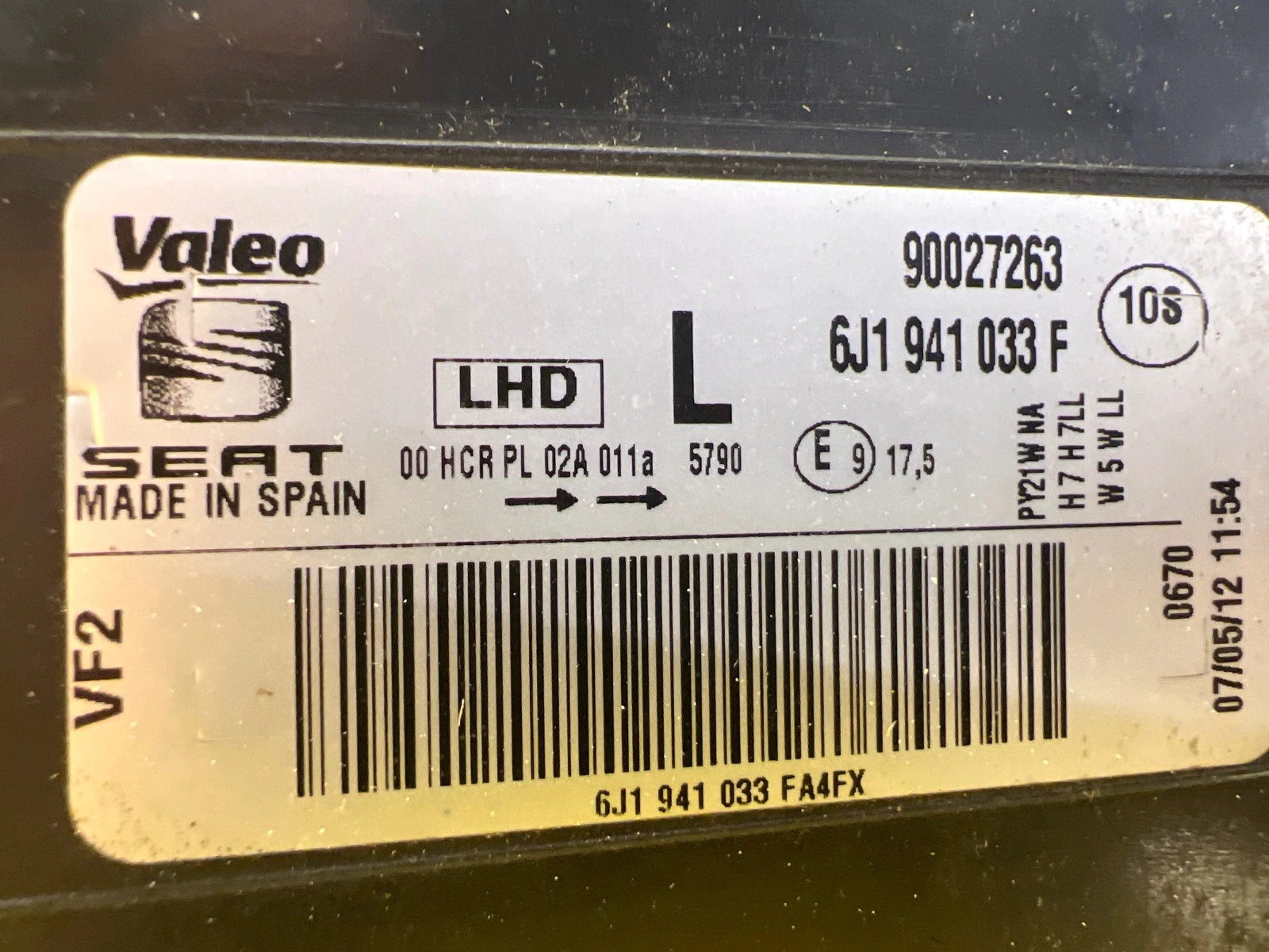 Reflektor Lampa Lewa Przód Seat Ibiza IV Lift 6J1 12- 6J1941033F Autolamps 3 Reflektor Lampa Lewa Przód Seat Ibiza IV Lift 6J1 12- 6J1941033F