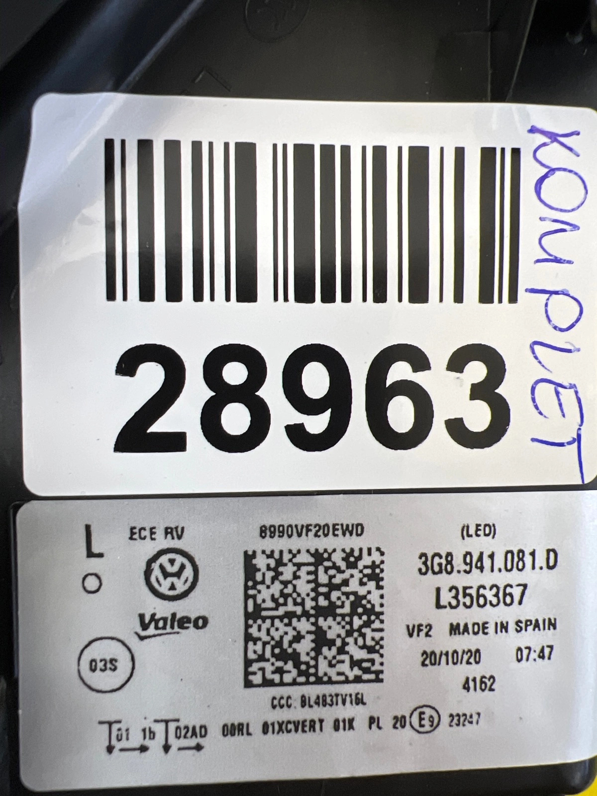 Reflektor Lampa Prawa Lewa VW Arteon 3G8 Full Led 3G8941081D 3G8941082D Autolamps 6 Reflektor Lampa Prawa Lewa VW Arteon 3G8 Full Led 3G8941081D 3G8941082D