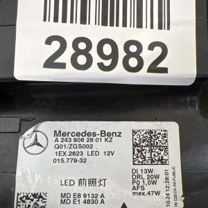 Reflektor Lampa Prawa Mercedes EQB EQA W243 Full Led A2439062801