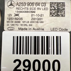 Reflektor Lampa Prawa Mercedes GLC W253 19- Lift Led Performance A2539066403