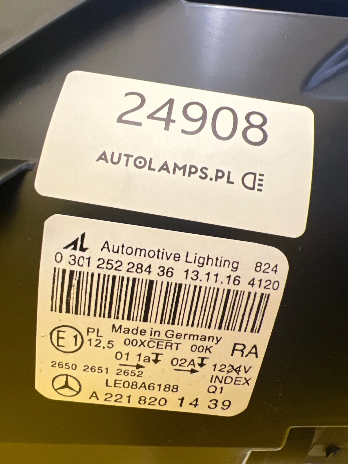 Reflektor Lampa Prawa Mercedes S-Klasa W221 Lift 09- Xenon A2218201439 Skrętny Night Vision Autolamps 2 Reflektor Lampa Prawa Mercedes S-Klasa W221 Lift 09- Xenon A2218201439 Skrętny Night Vision