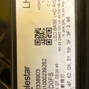 Reflektor Lampa Prawa Polestar II 2 Full Led 2020- P32338903