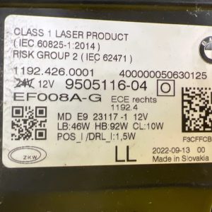 Reflektor Lampa Prawa BMW 4 G22 G23 G26 M3 G80 M4 G82 Laser 9505116-04 Black