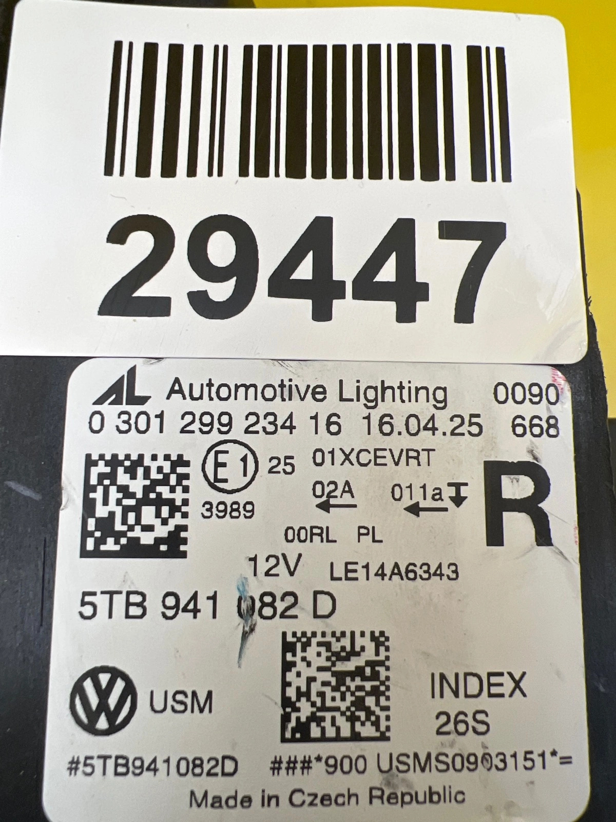 Reflektor Lampa Prawa Przednia VW Touran III Full Led 5TB941082D Autolamps 2 Reflektor Lampa Prawa Przednia VW Touran III Full Led 5TB941082D