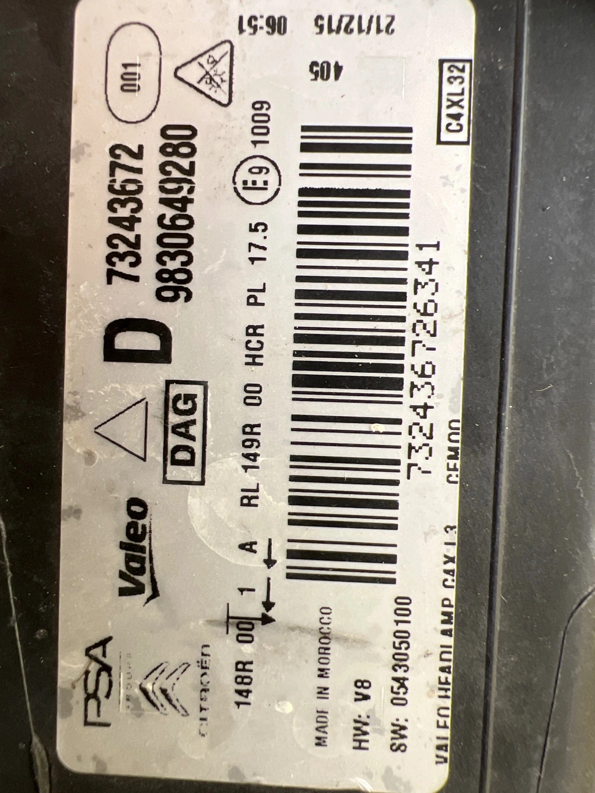 Reflektor Lampa Prawa Citroen C4 III 20- Full Led 9830649280 Autolamps 3 Reflektor Lampa Prawa Citroen C4 III 20- Full Led 9830649280