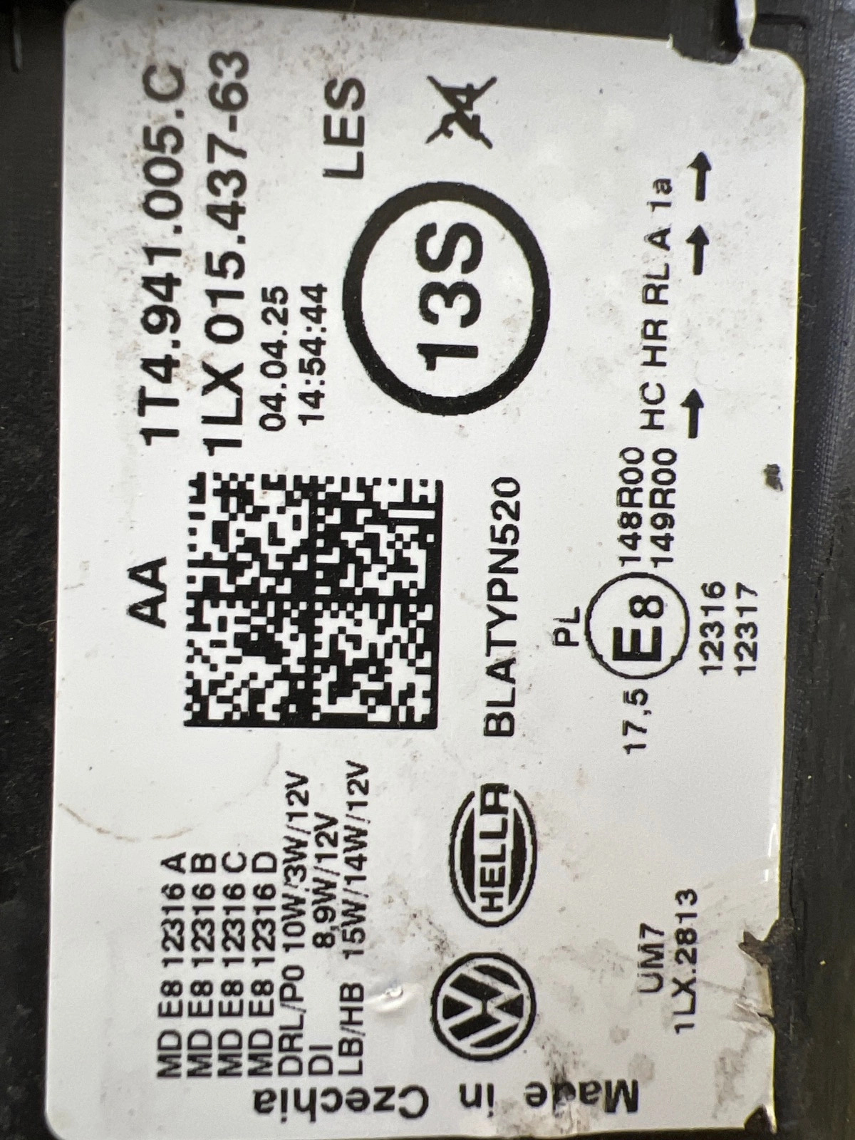 Reflektor Lampa Lewa VW ID BUZZ 1T4941005C Full Led Autolamps 2 Reflektor Lampa Lewa VW ID BUZZ 1T4941005C Full Led