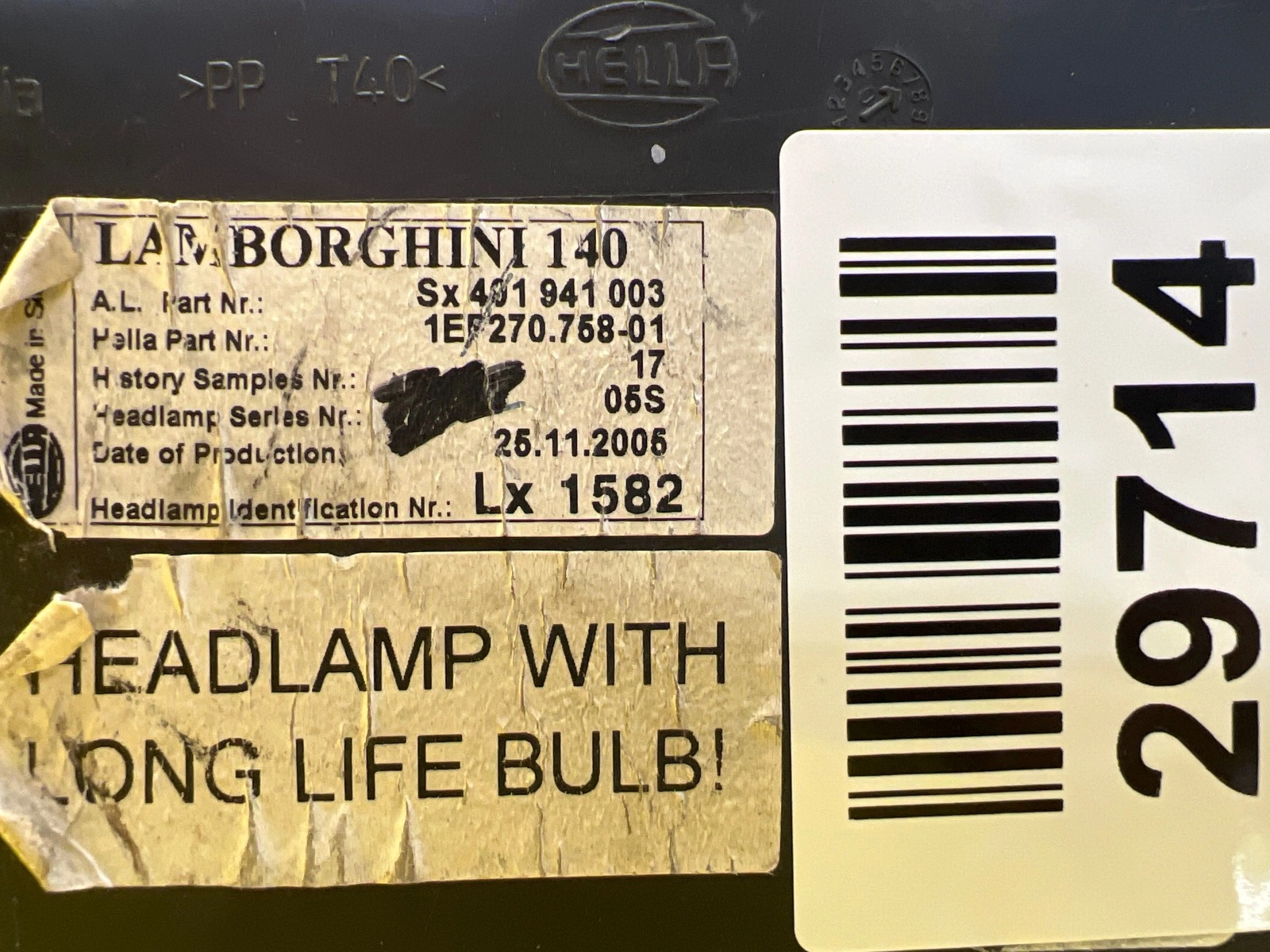 Reflektor Lampa Lewa Przód Lamborghini Gallardo 401941003 Autolamps 2 Reflektor Lampa Lewa Przód Lamborghini Gallardo 401941003