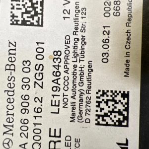 Reflektor Lampa Prawa Mercedes C-Klasa W206 Digital Light A2069063003