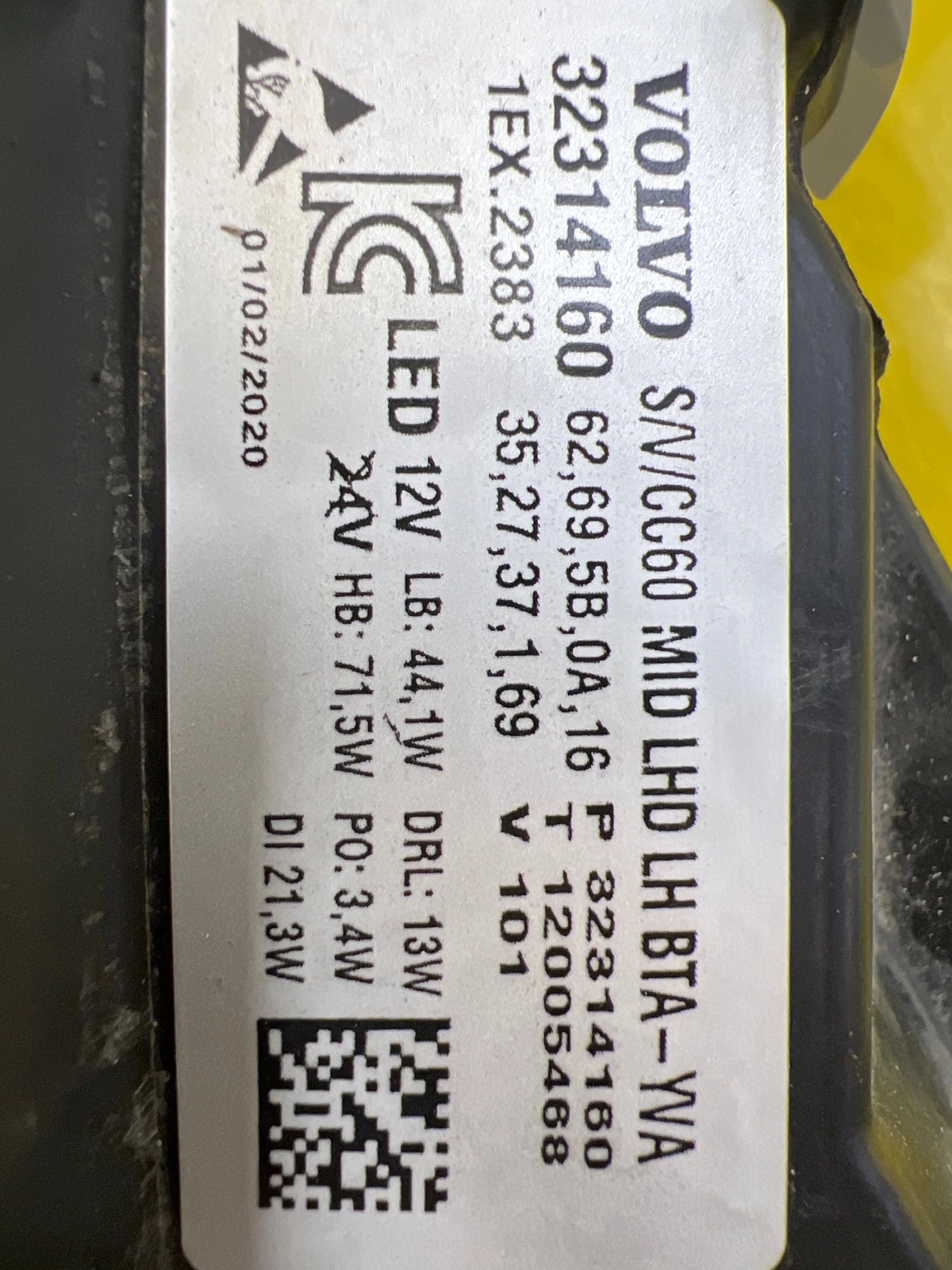 Reflektor Lampa Lewa Volvo S60 V60 Led Mid 32314160 Autolamps 2 Reflektor Lampa Lewa Volvo S60 V60 Led Mid 32314160