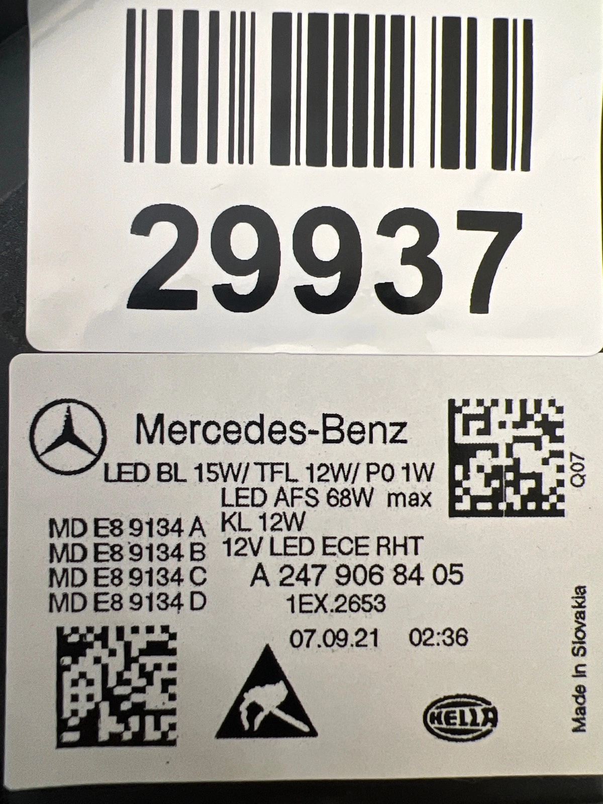 Reflektor Lampa Prawa Mercedes B-klasa W247 Full Led Multibeam A2479068405 Autolamps 2 Reflektor Lampa Prawa Mercedes B-klasa W247 Full Led Multibeam A2479068405