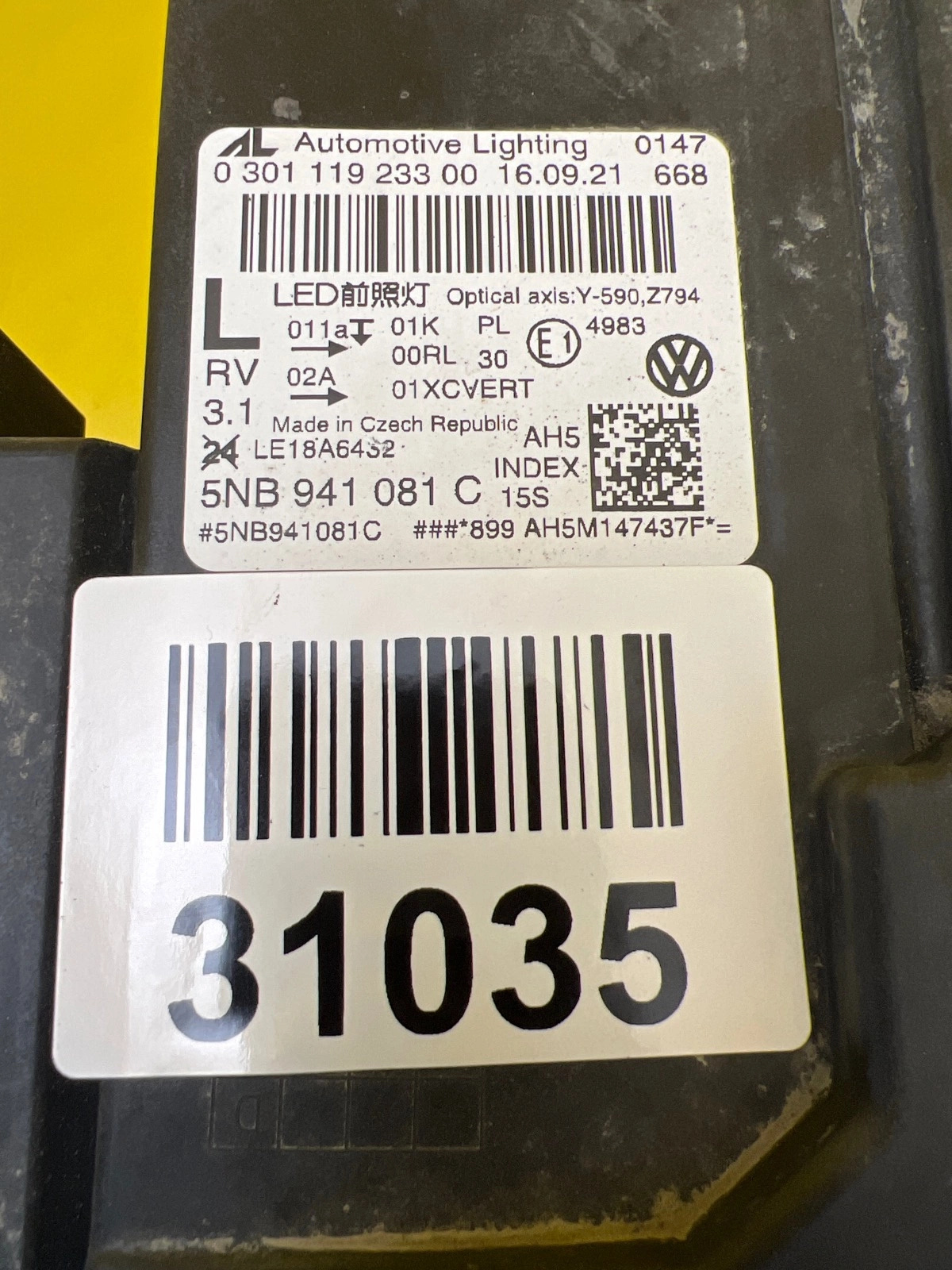 Reflektor Lampa Lewa VW Tiguan II Lift Full Led 5NB941081C Autolamps 2 Reflektor Lampa Lewa VW Tiguan II Lift Full Led 5NB941081C