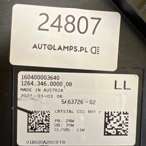 Reflektor Lampa Prawa BMW 7 G70 Led 5A63726-02 2022-