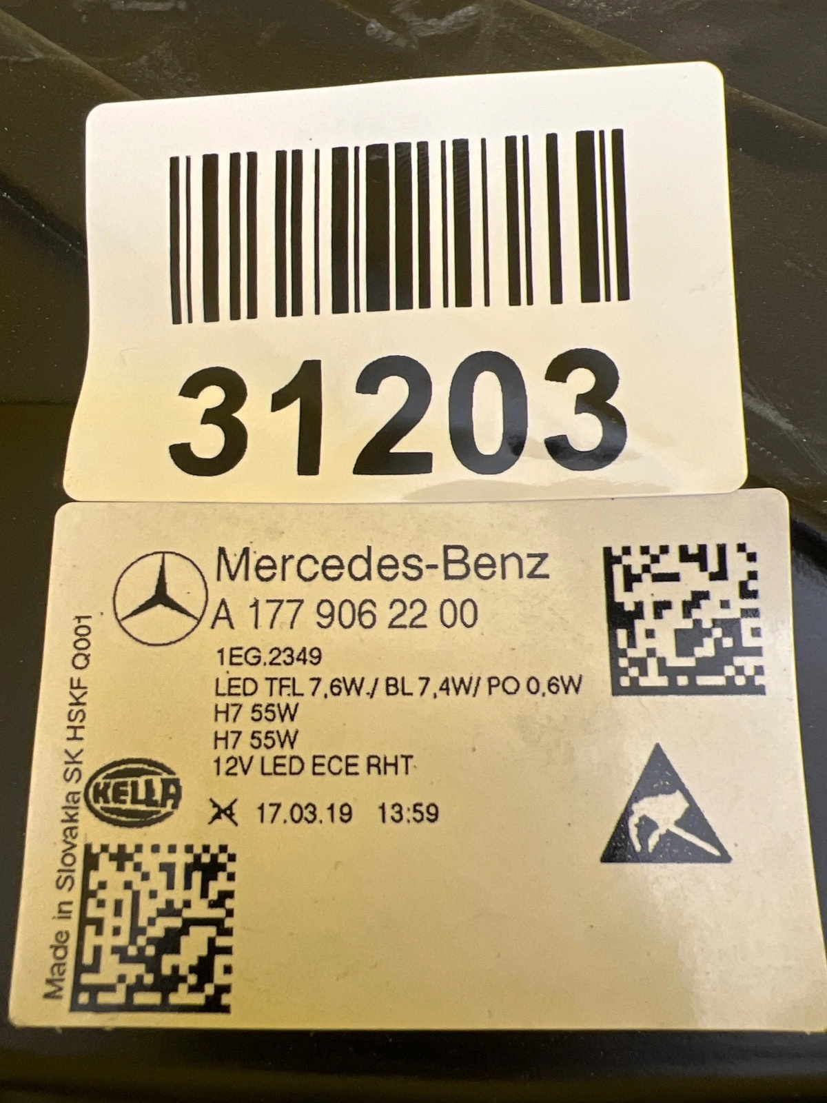 Reflektor Lampa Prawa Mercedes A-Klasa W177 19- H7 A1779062200 Autolamps 2 Reflektor Lampa Prawa Mercedes A-Klasa W177 19- H7 A1779062200