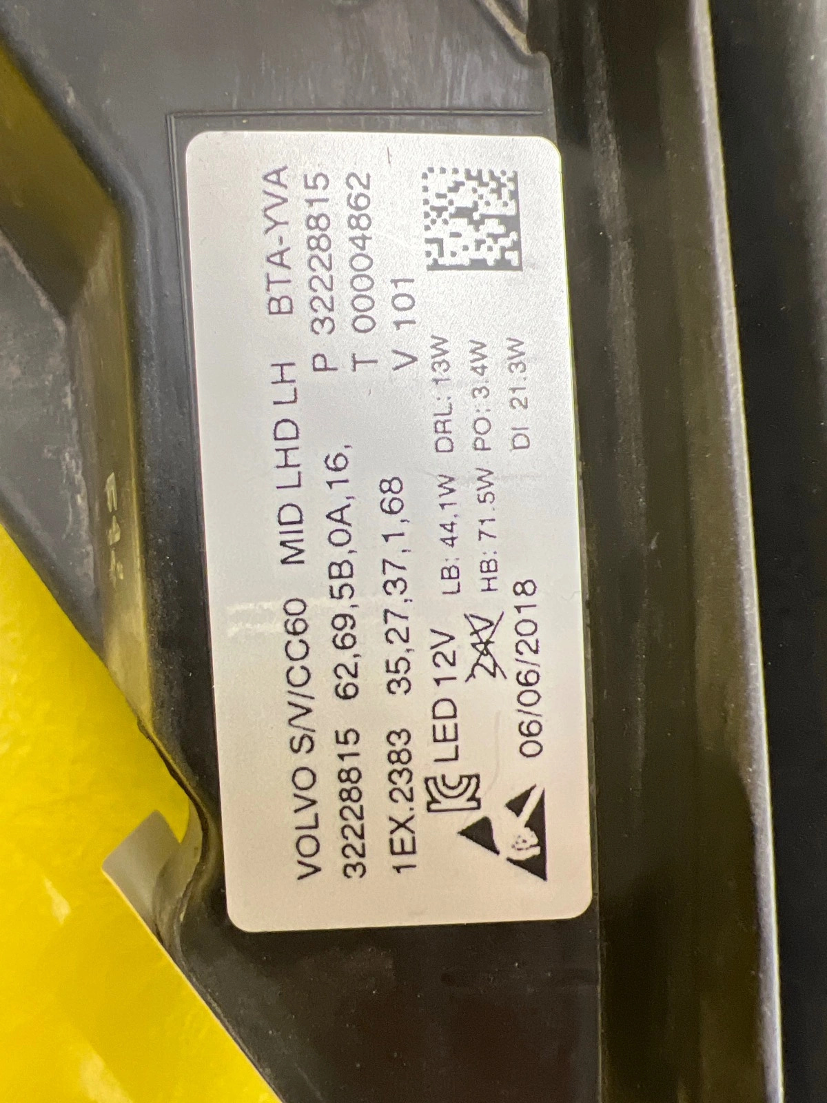 Reflektor Lampa Lewa Volvo S60 V60 Mid Led 32228815 Autolamps 2 Reflektor Lampa Lewa Volvo S60 V60 Mid Led 32228815