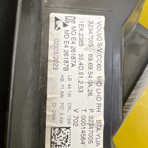 Reflektor Lampa prawa Volvo S60 V60 18-22 Mid Led 32347005