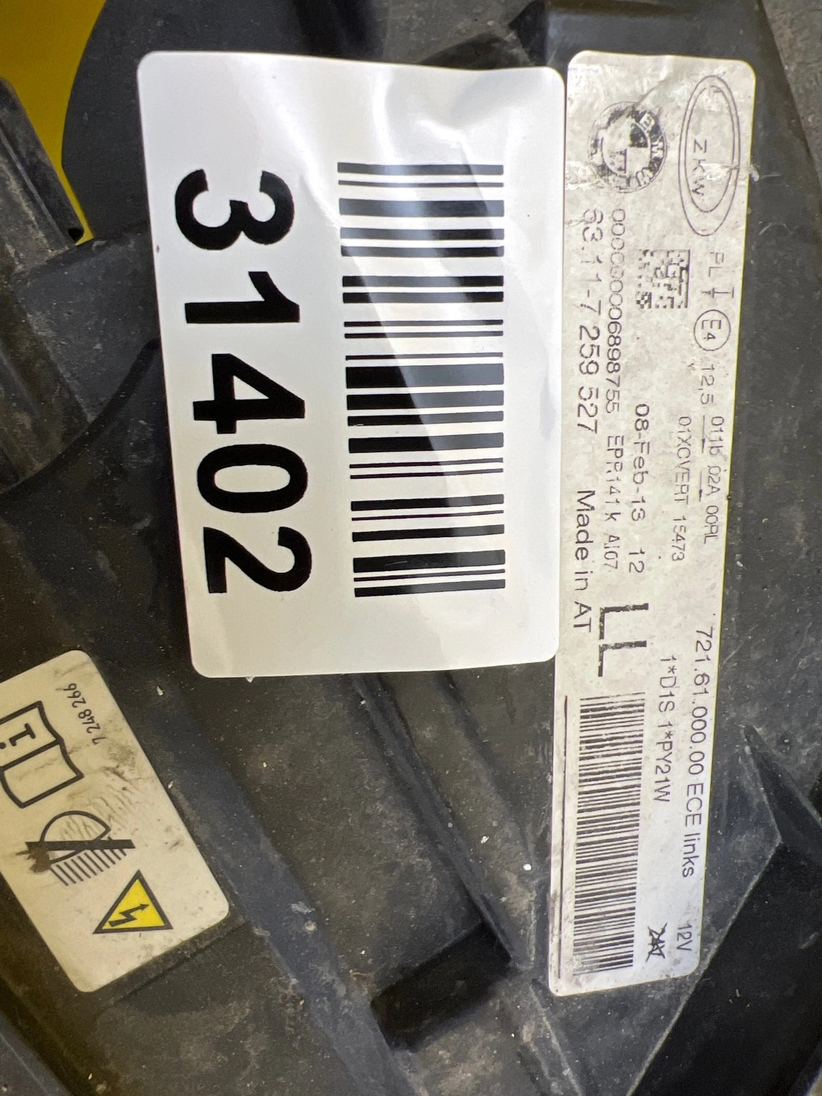 Reflektor Lampa lewa BMW 3 III F30 F31 Xenon Skrętny 7259527 12-15 Autolamps 2 Reflektor Lampa lewa BMW 3 III F30 F31 Xenon Skrętny 7259527 12-15