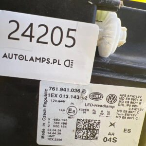 Reflektor Lampa Prawa Full Led VW Touareg 3 III 760 CR7 18-23 761941036B