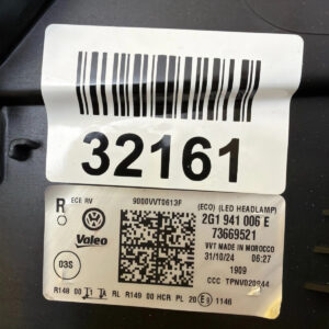 Reflektor Lampa Prawa Volkswagen Polo VI Lift Full Led 2G1941006E