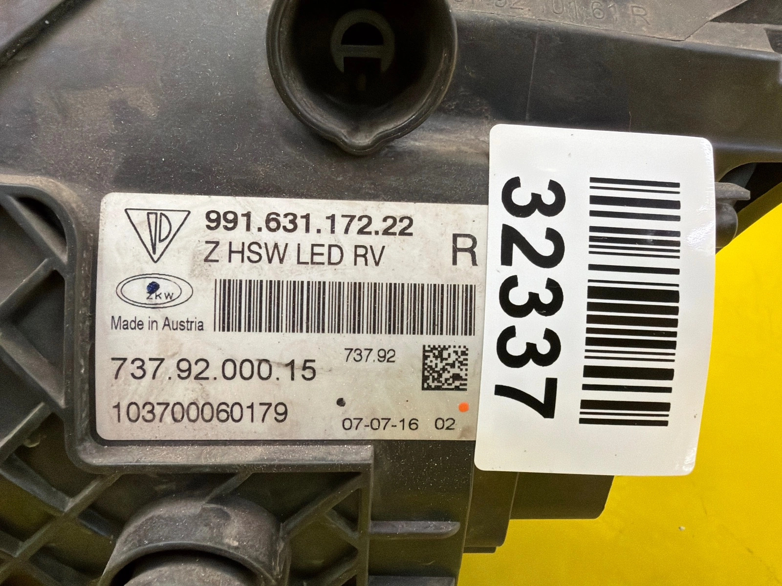 Reflektor Lampa Prawa Porsche Carrera 911 991 Lift Full Led 991631172 Autolamps 2 Reflektor Lampa Prawa Porsche Carrera 911 991 Lift Full Led 991631172