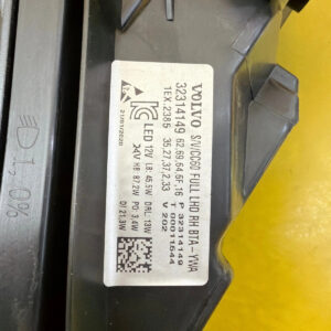 Reflektor Lampa Prawa Volvo S60 V60 Full Led 32314149